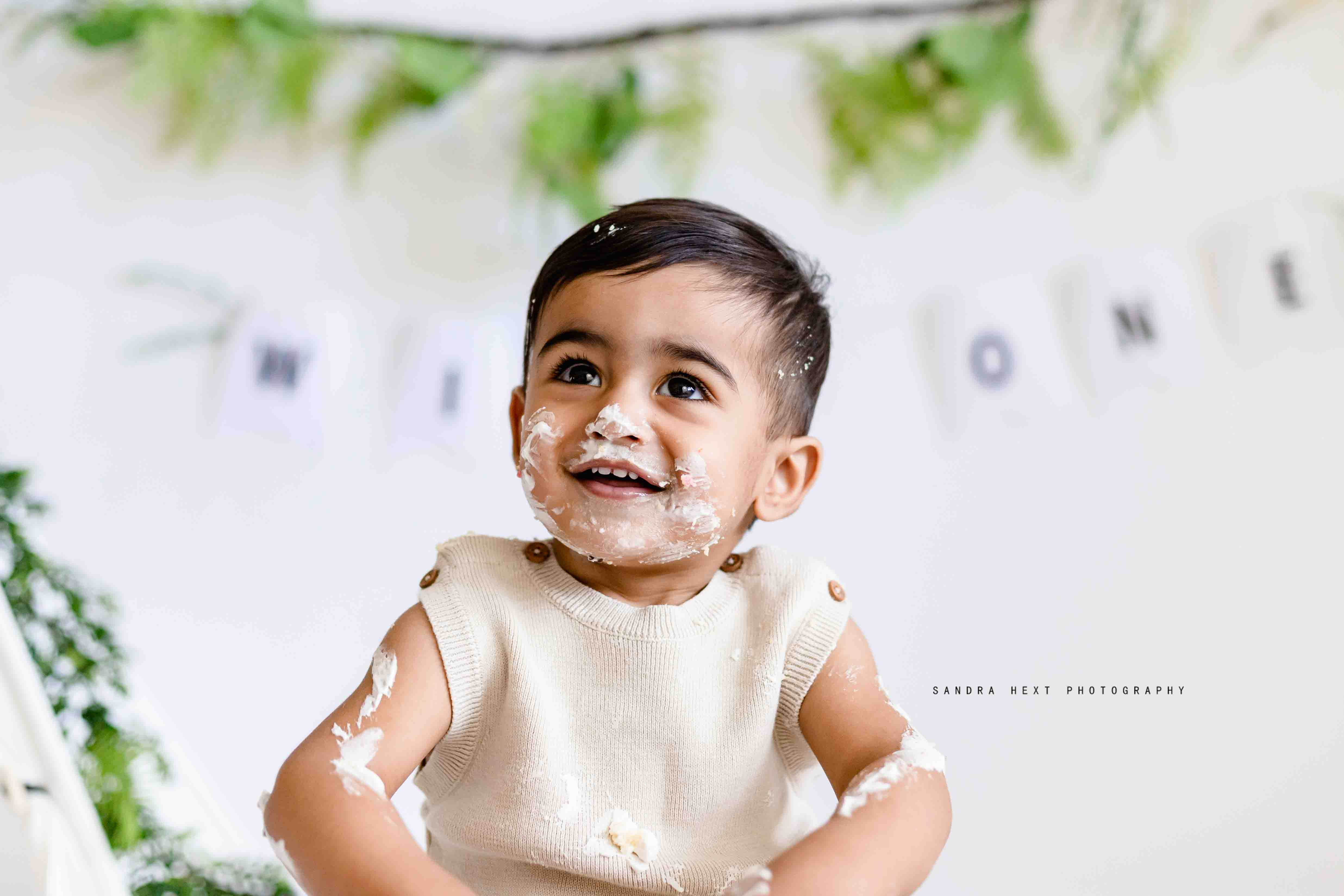 First birthday cake smash session Burlington