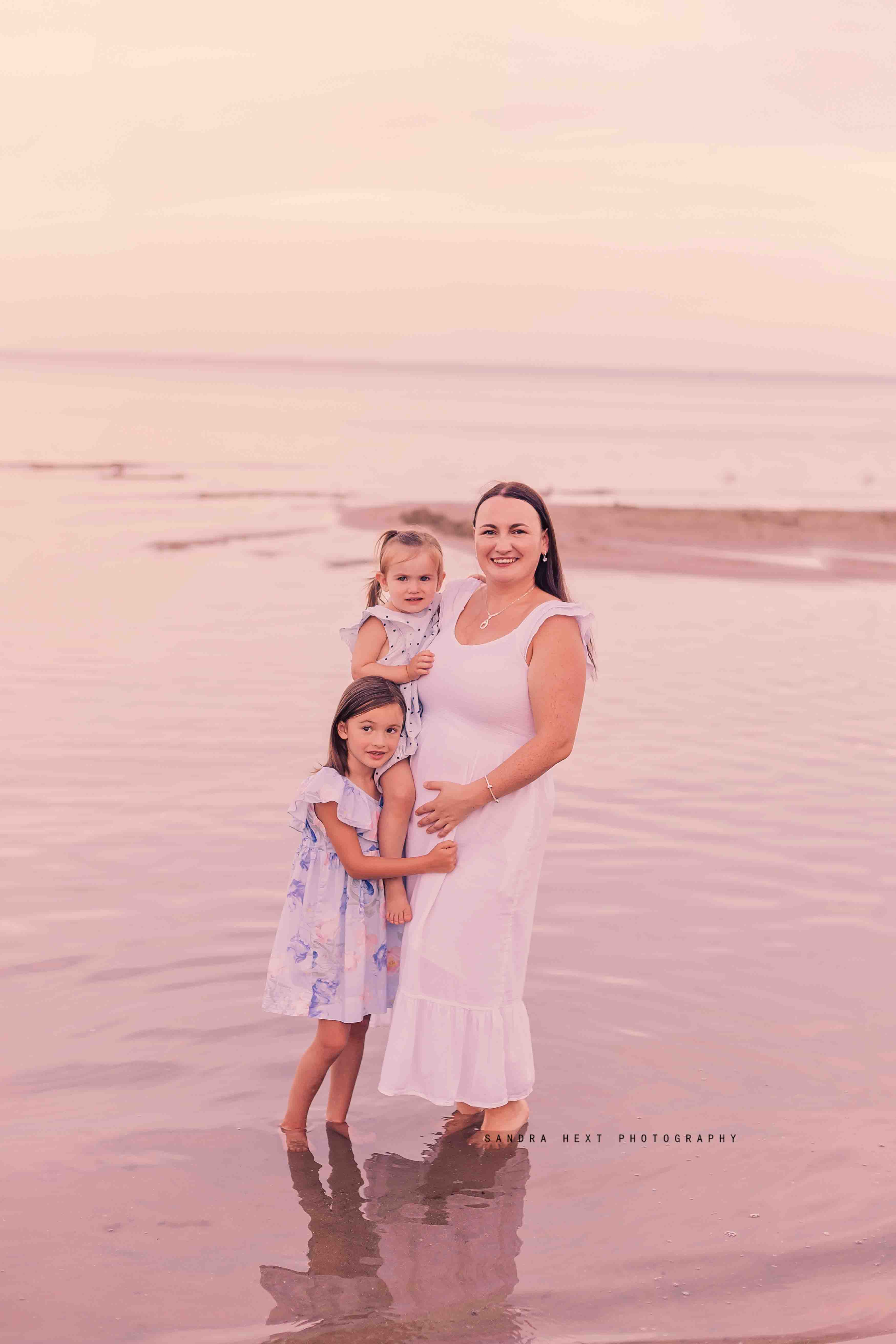  Sunset Family Session with Three Generations at Burlington Beach