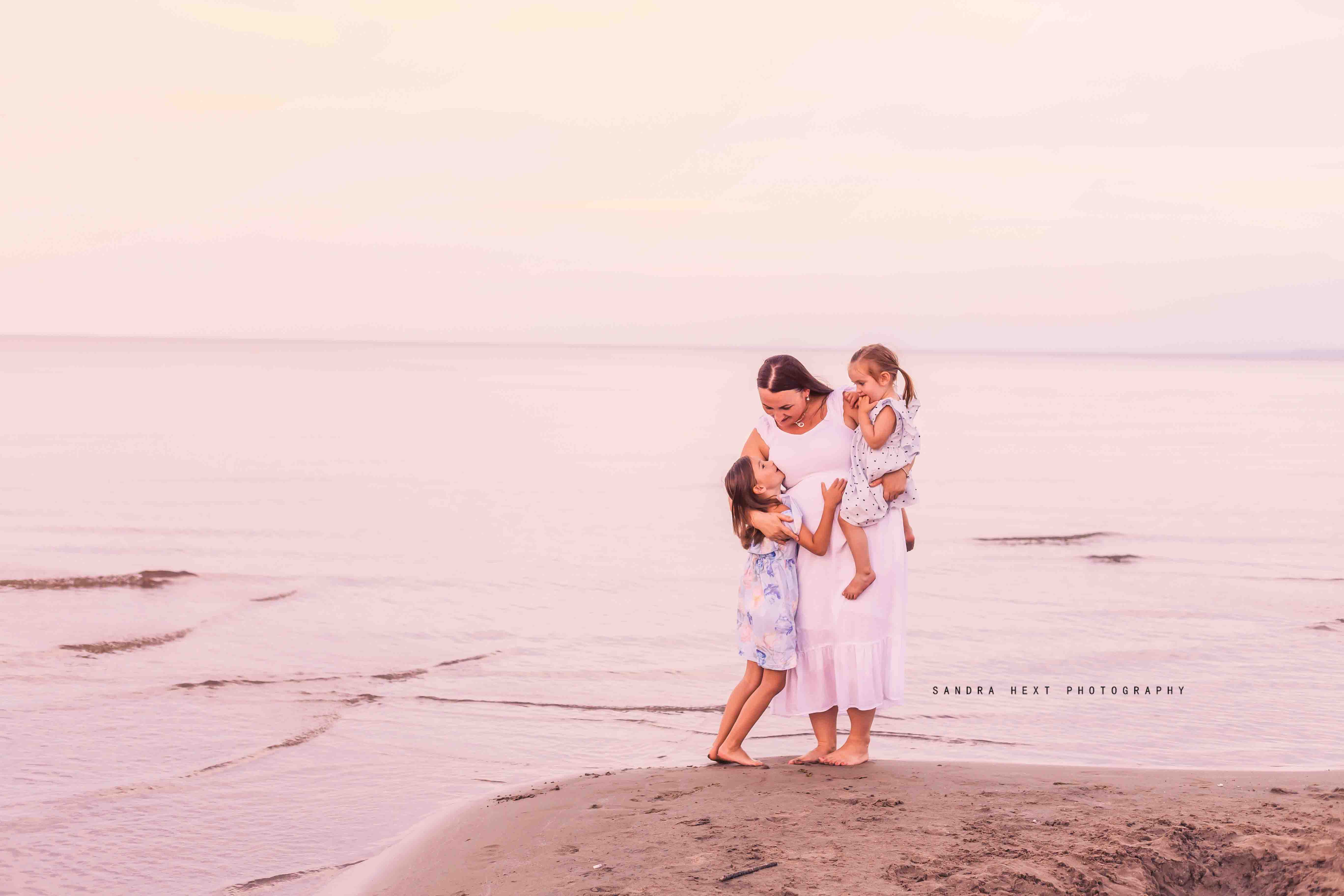 Outdoor family photos Burlington beach