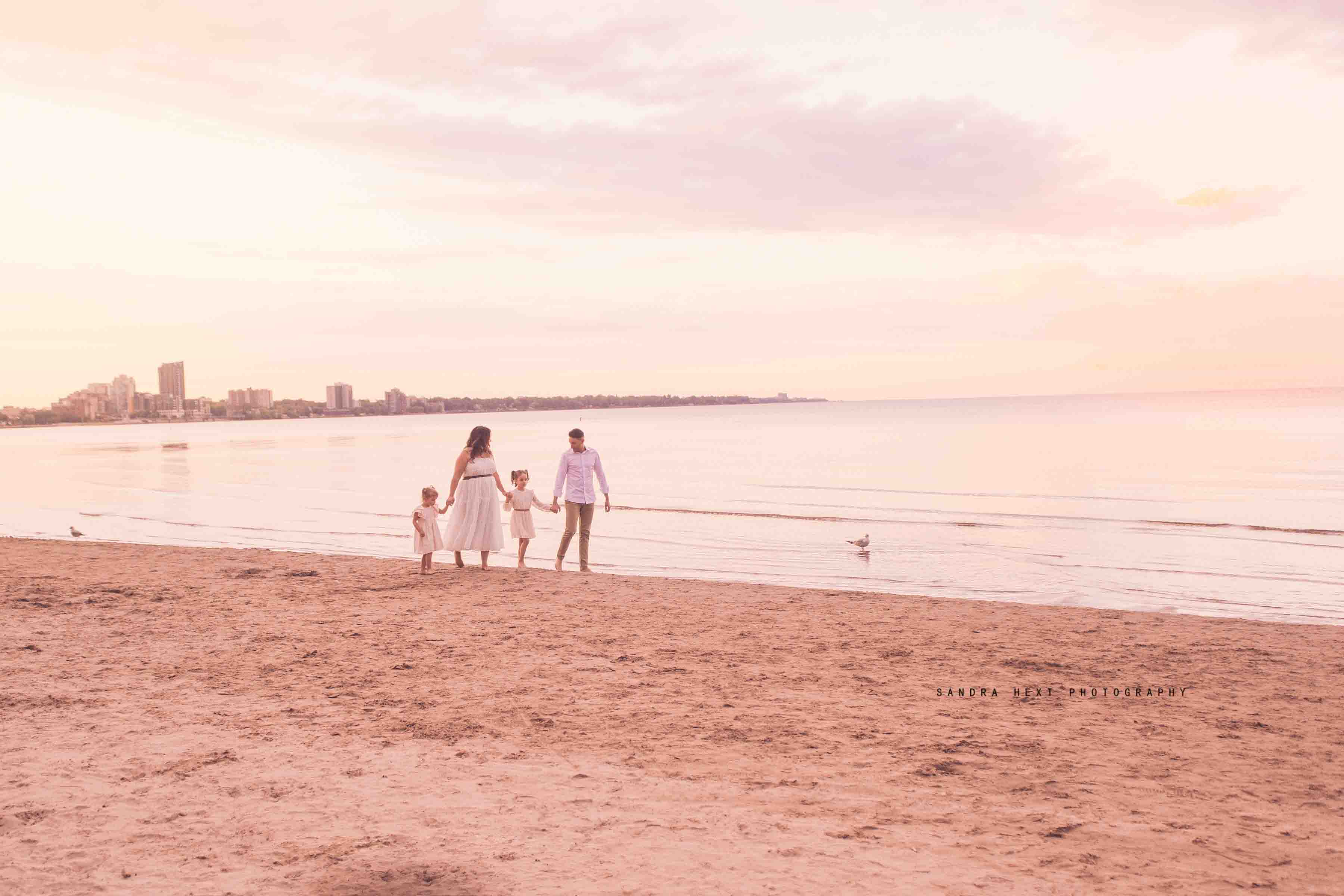  sunset Family Photo Session at Burlington Beach 