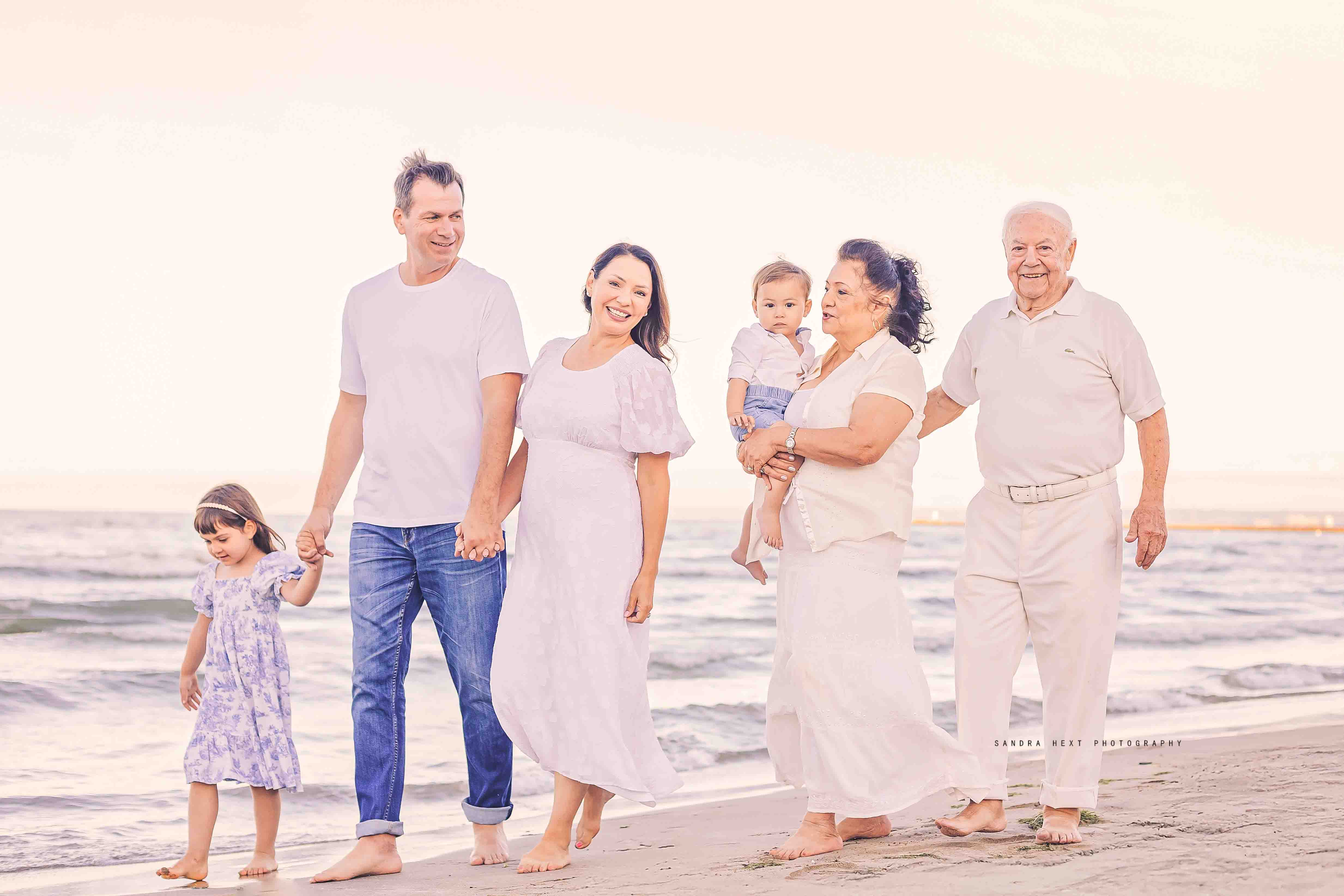 Sunset family portraits Burlington beach